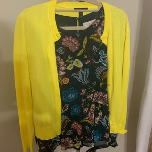 Cardigan and peplum top